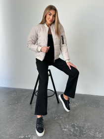 Бомбер ISSA Plus модель SA-482_бежевый Фото