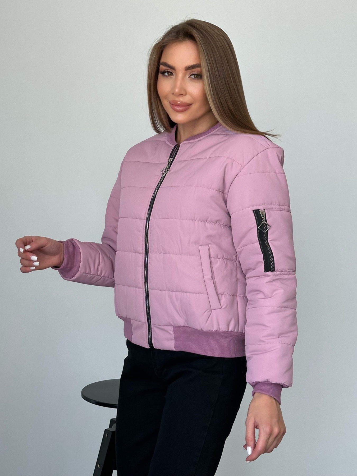 Бомбер ISSA Plus модель SA-482_розовый Фото