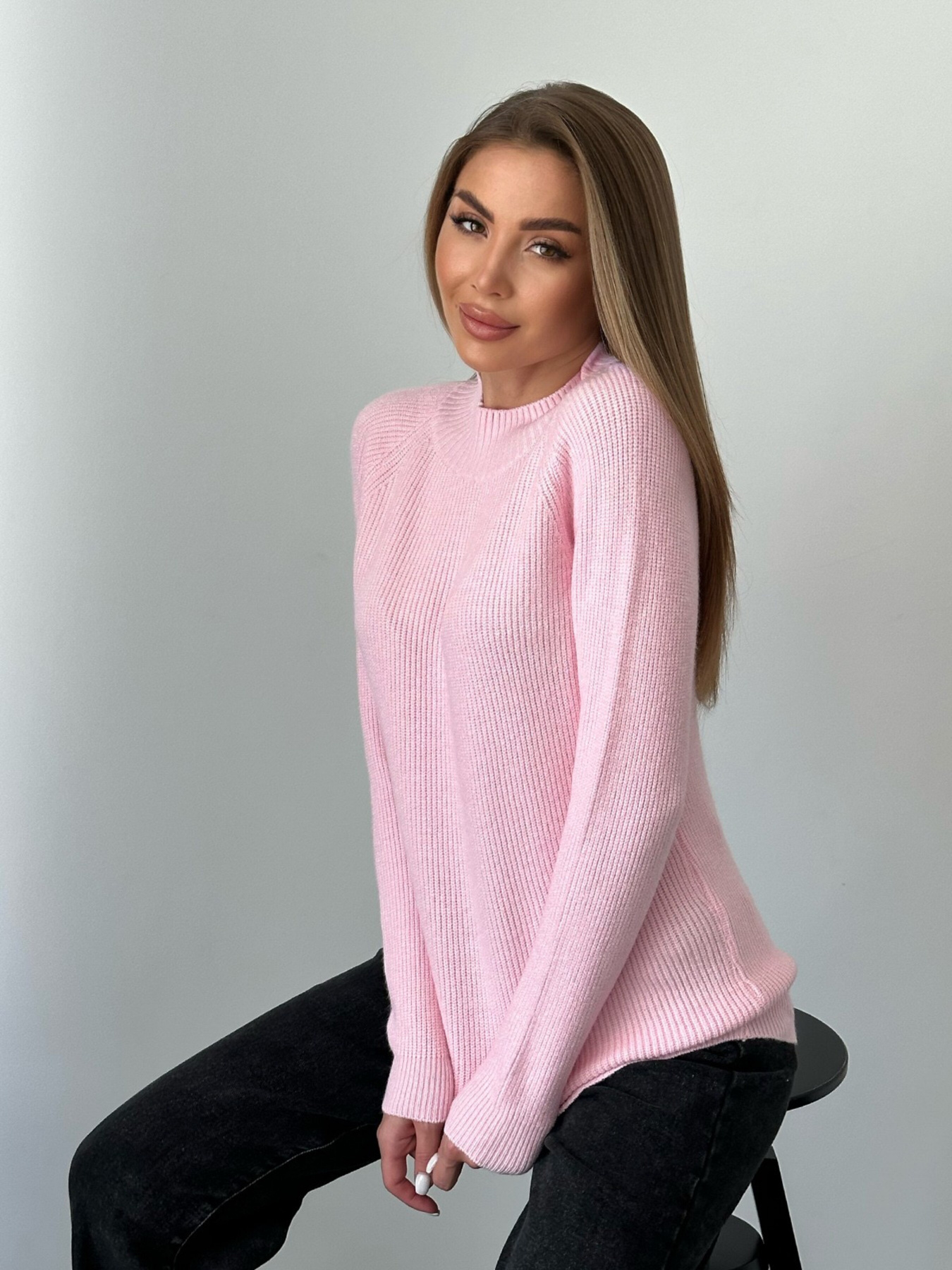 Свитер ISSA Plus модель WN20-48_lightpink Фото