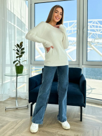 Джемпер ISSA Plus модель WN20-539_white Фото