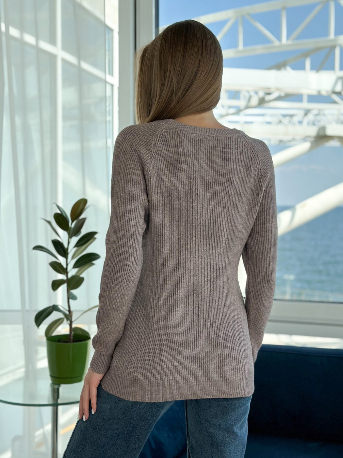 Джемпер ISSA Plus модель WN20-539_darkbeige Фото