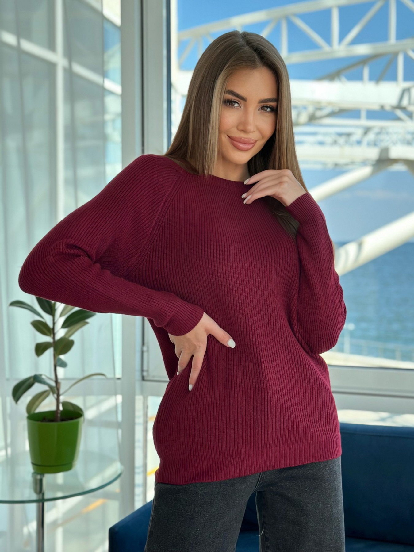 Джемпер ISSA Plus модель WN20-539_violet Джемпер ISSA Plus модель WN20-539_violet Фото