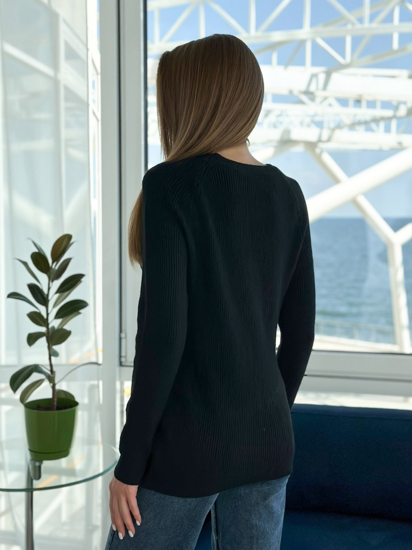 Джемпер ISSA Plus модель WN20-539_black Фото