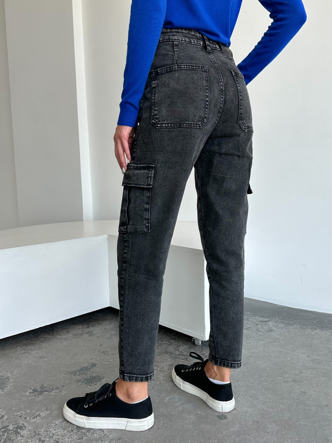 Джинсы мом ISSA Plus модель WN20-548_gray Фото