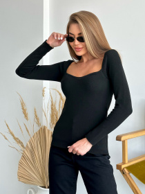 Джемпер ISSA Plus модель WN20-551_black Джемпер ISSA Plus модель WN20-551_black Фото