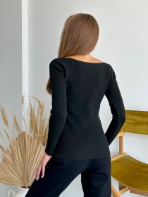 Джемпер ISSA Plus модель WN20-551_black Джемпер ISSA Plus модель WN20-551_black Фото