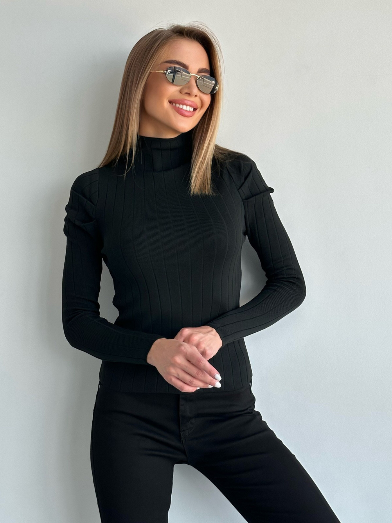 Водолазка ISSA Plus модель WN20-554_black Фото