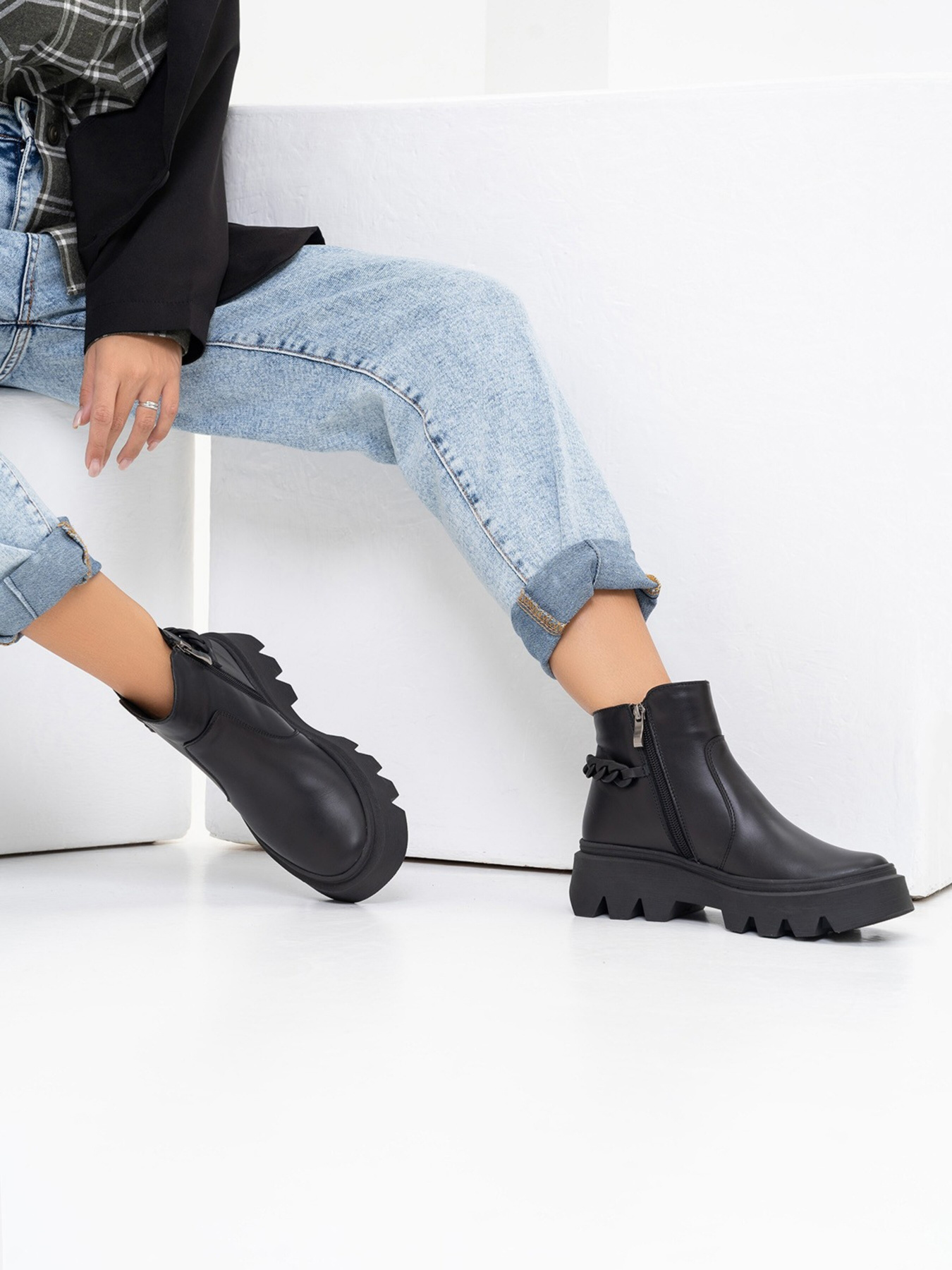 Ботинки ISSA Plus модель OB2-319_black Фото