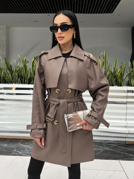 Тренч Jadone Fashion Модель Trench_Nekst_mokko Фото