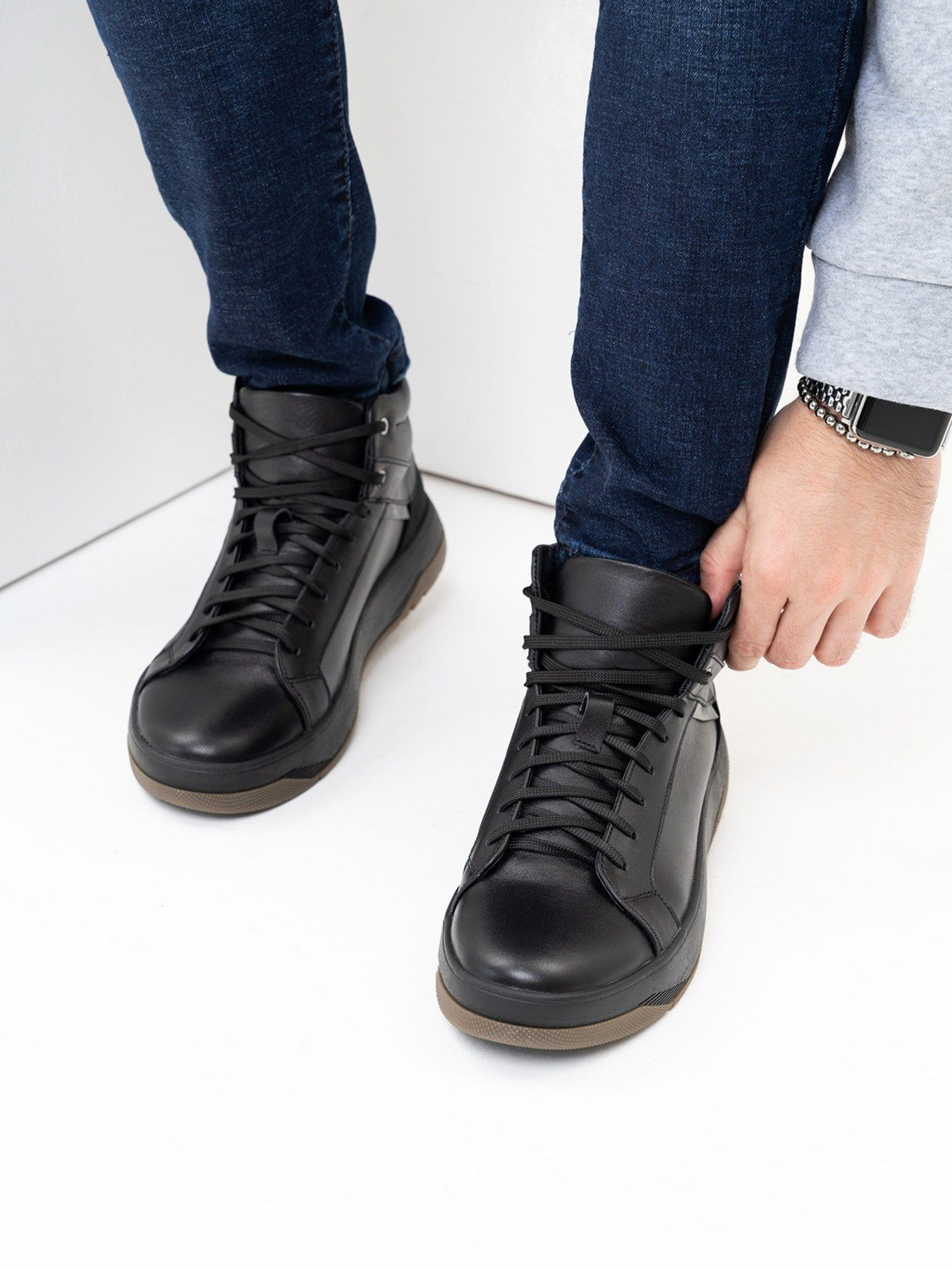 Ботинки ISSA Plus модель GOB2-325_black Ботинки ISSA Plus модель GOB2-325_black Фото