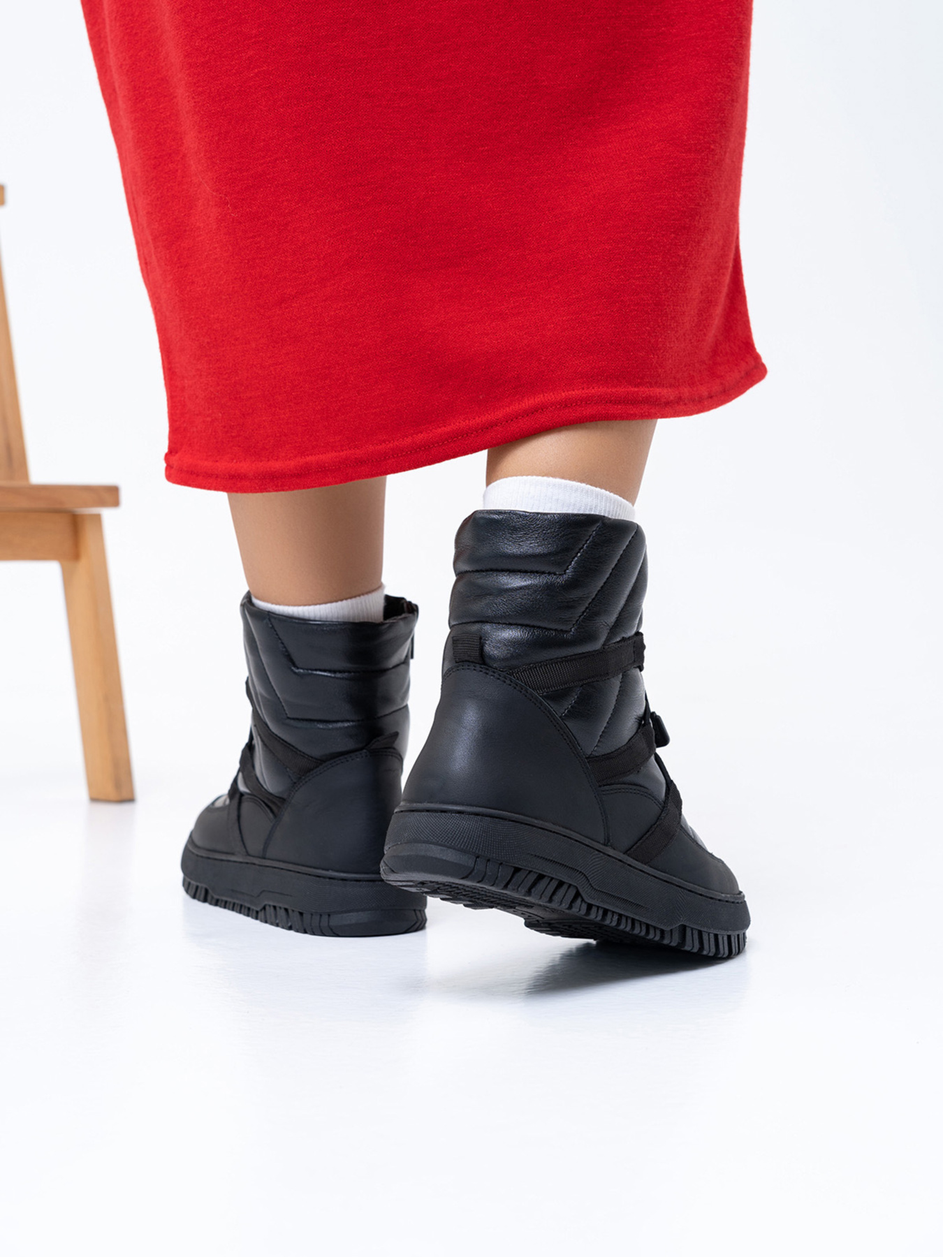 Сапоги дутики ISSA Plus модель OB2-352_black Фото