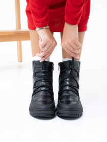 Сапоги дутики ISSA Plus модель OB2-352_black Фото