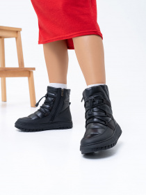 Сапоги дутики ISSA Plus модель OB2-352_black Фото