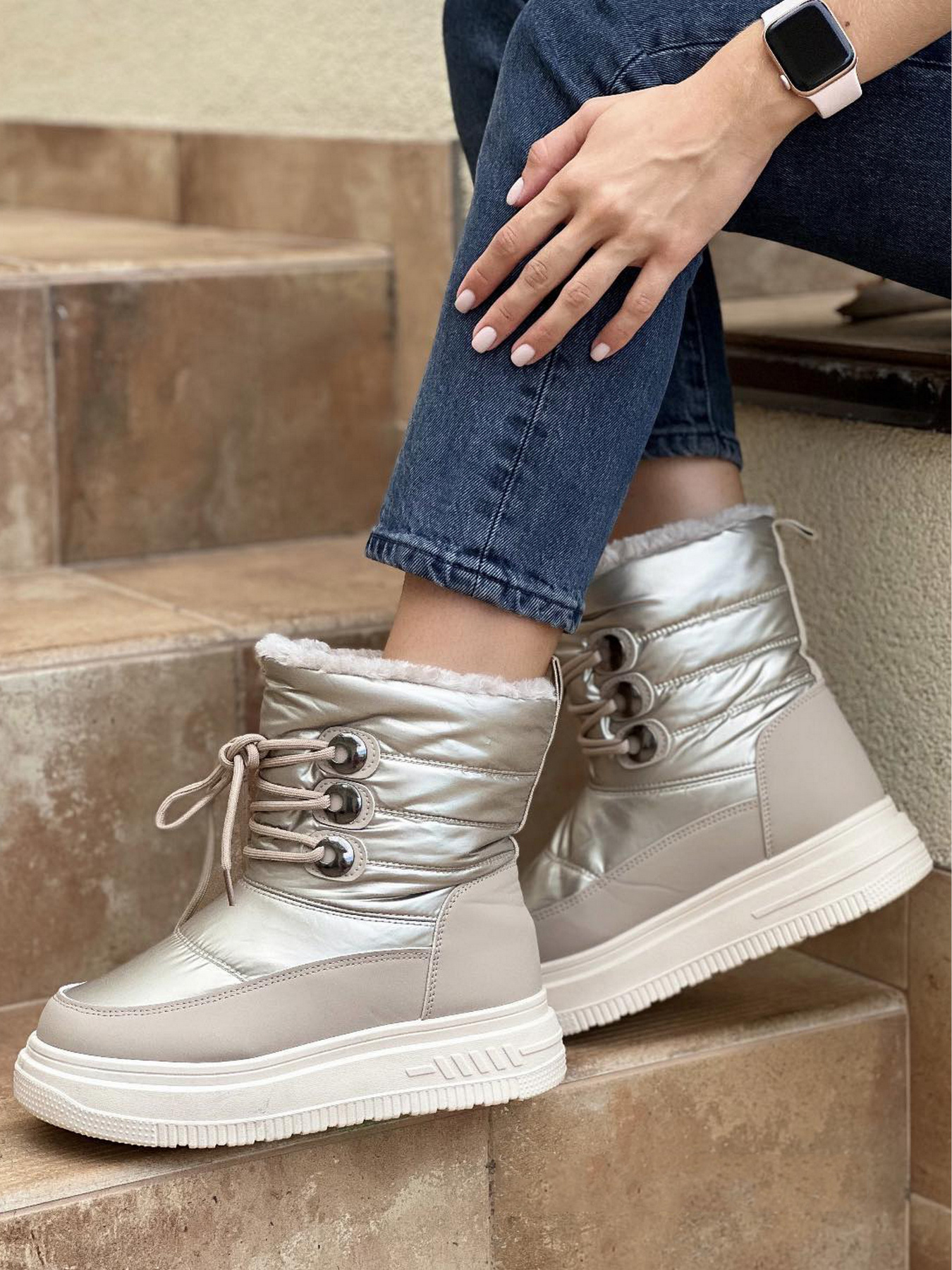 Сапоги дутики Caroc модель B7051-2 Фото