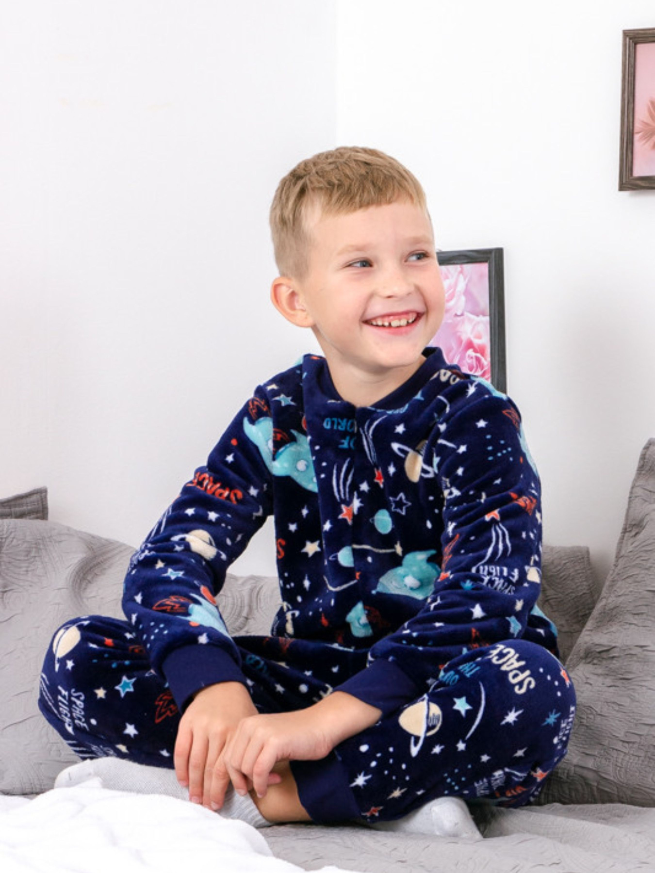 Пижама Носи своє модель 6167-035-4-kosmos-chornilxno-sinj Фото