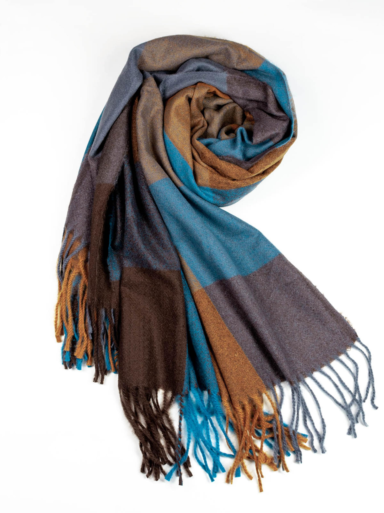 Шарф ISSA Plus модель SH-36_bluebrown Фото