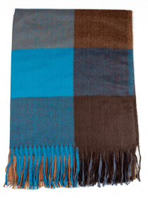Шарф ISSA Plus модель SH-36_bluebrown Фото