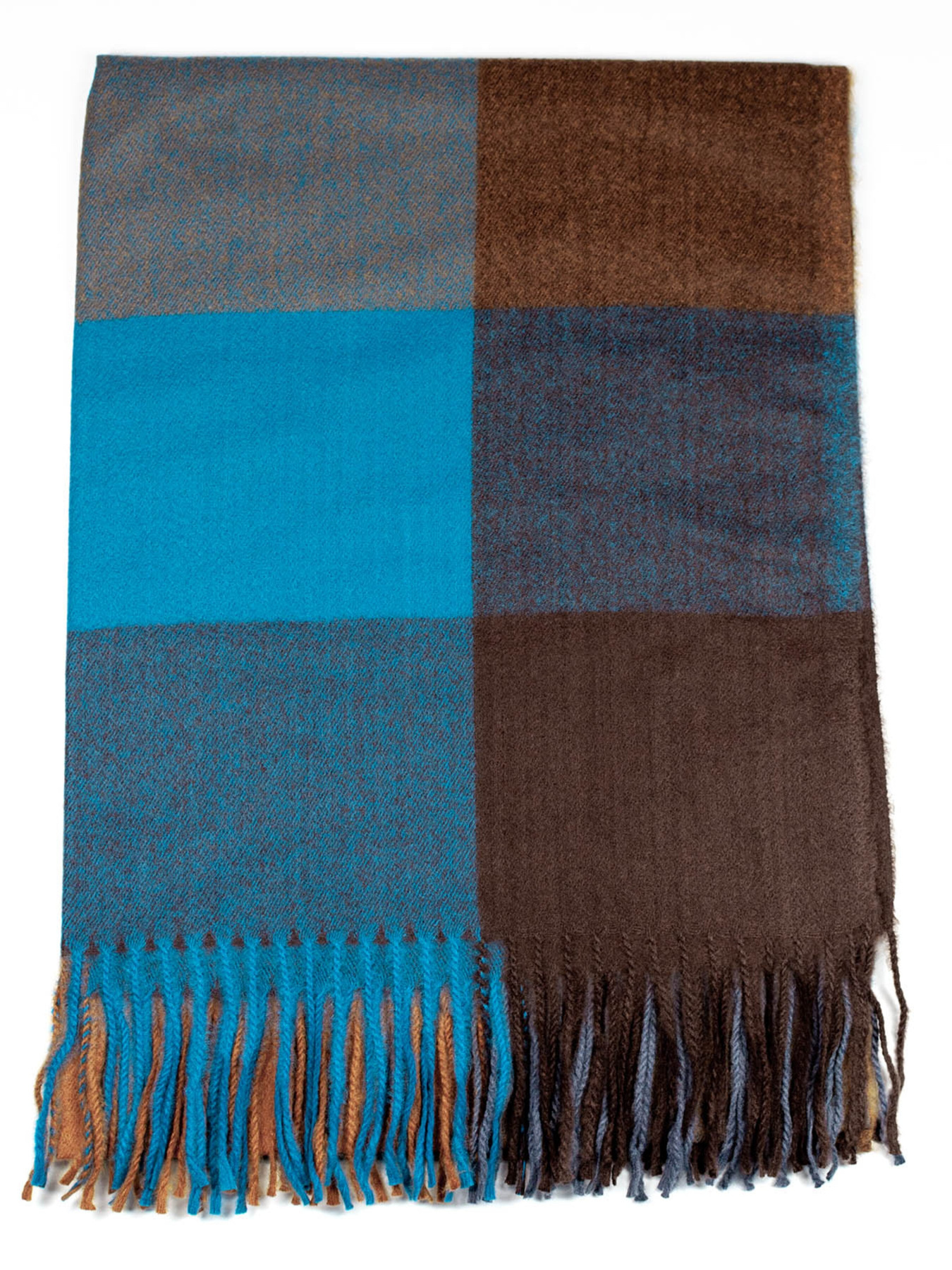 Шарф ISSA Plus модель SH-36_bluebrown Фото