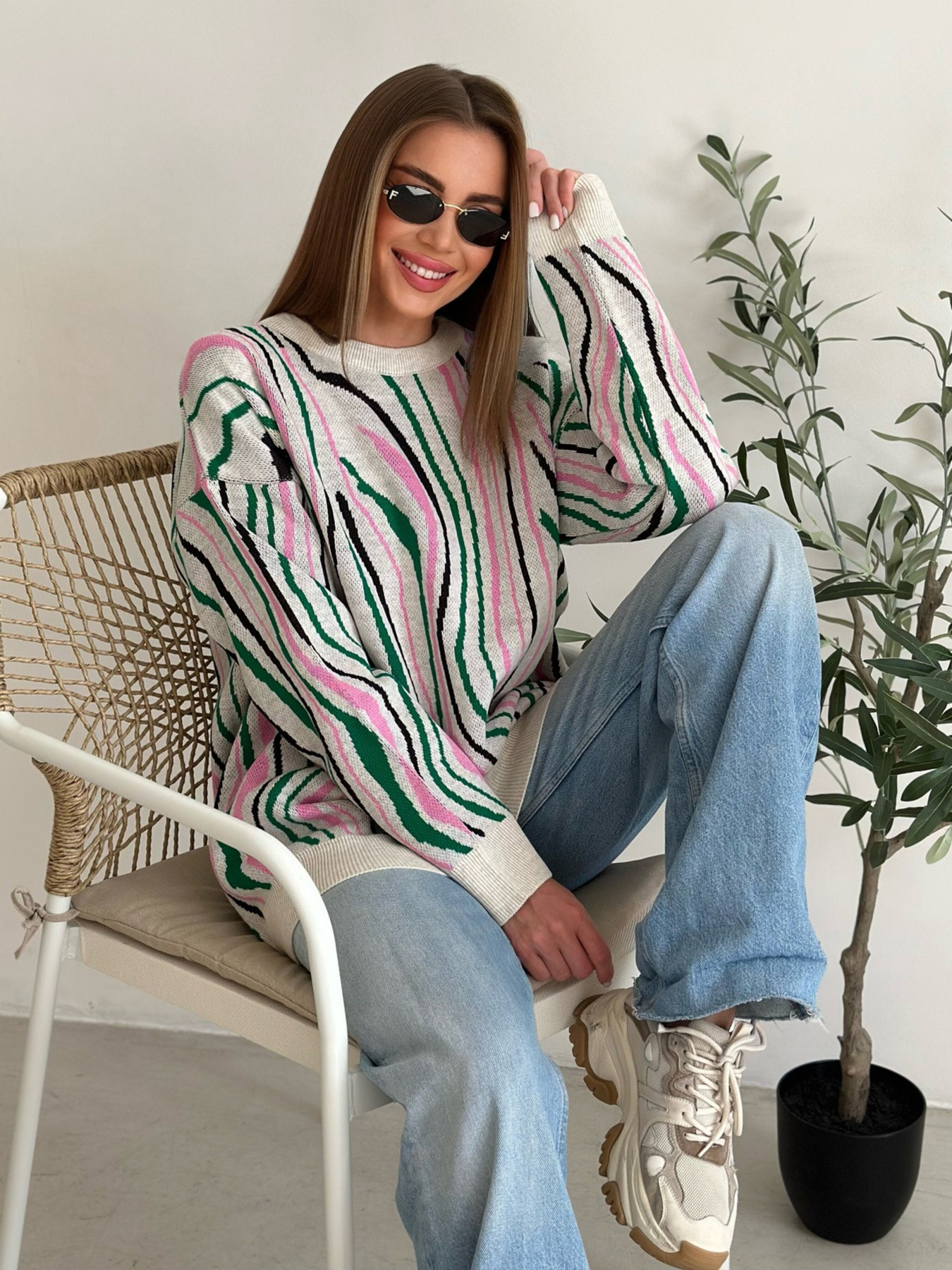 Свитер ISSA Plus модель WN20-555_multicolor Фото