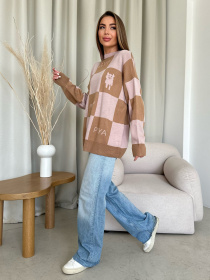 Свитер ISSA Plus модель WN20-556_beige Фото