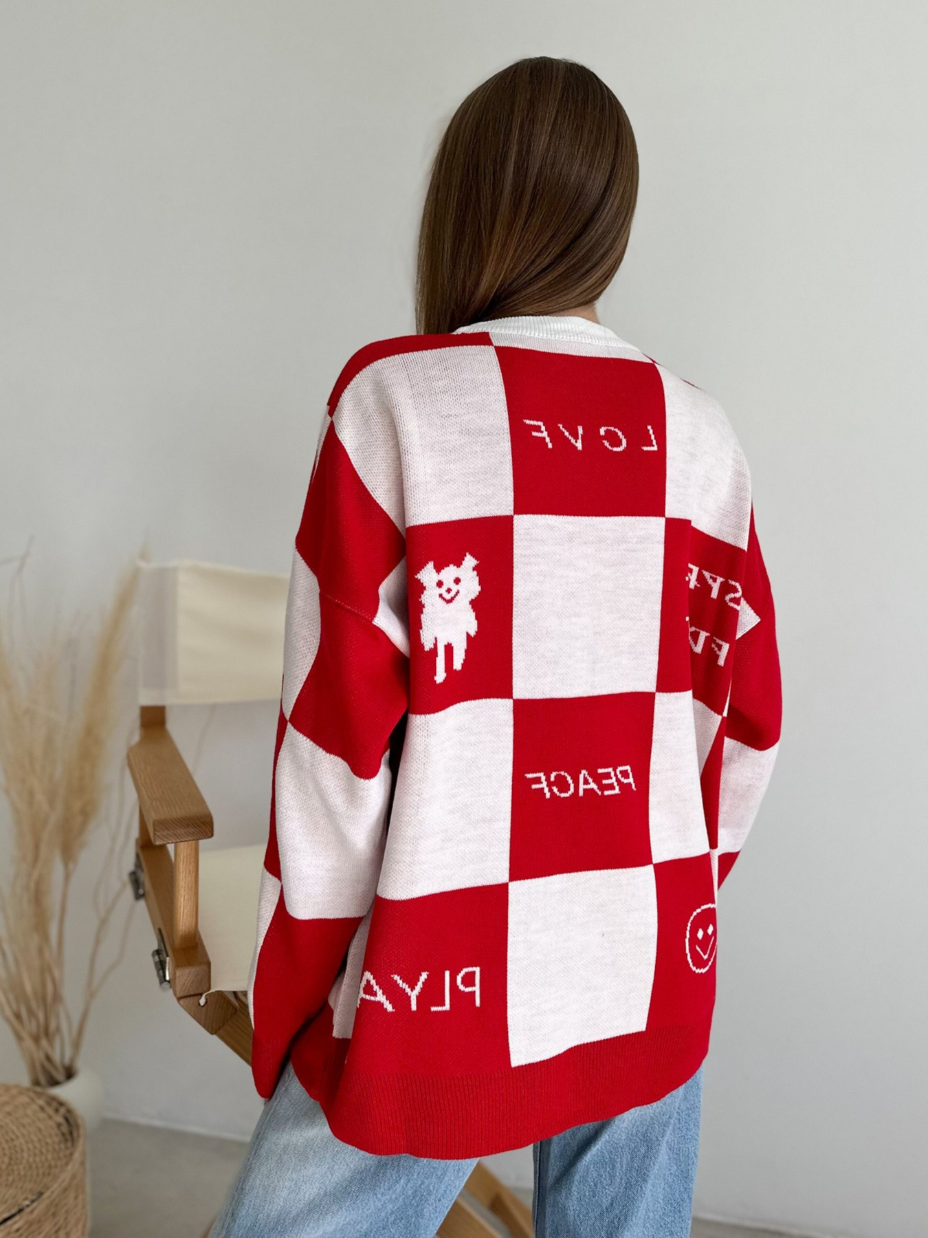 Свитер ISSA Plus модель WN20-556_whitered Фото