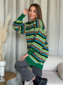 Джемпер ISSA Plus модель WN20-557_green Фото