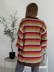 Джемпер ISSA Plus модель WN20-557_brown Фото