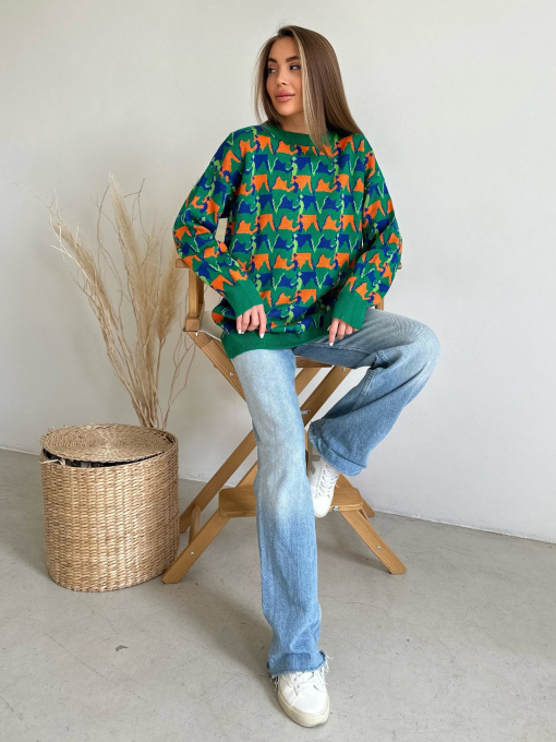 Джемпер ISSA Plus модель WN20-558_blue Фото