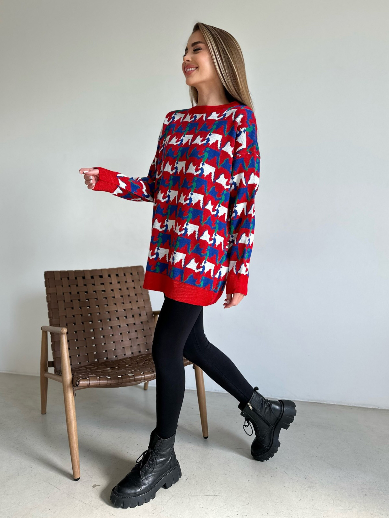 Джемпер ISSA Plus модель WN20-558_red Фото