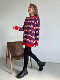 Джемпер ISSA Plus модель WN20-558_red Фото