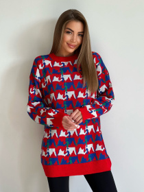 Джемпер ISSA Plus модель WN20-558_red Джемпер ISSA Plus модель WN20-558_red Фото