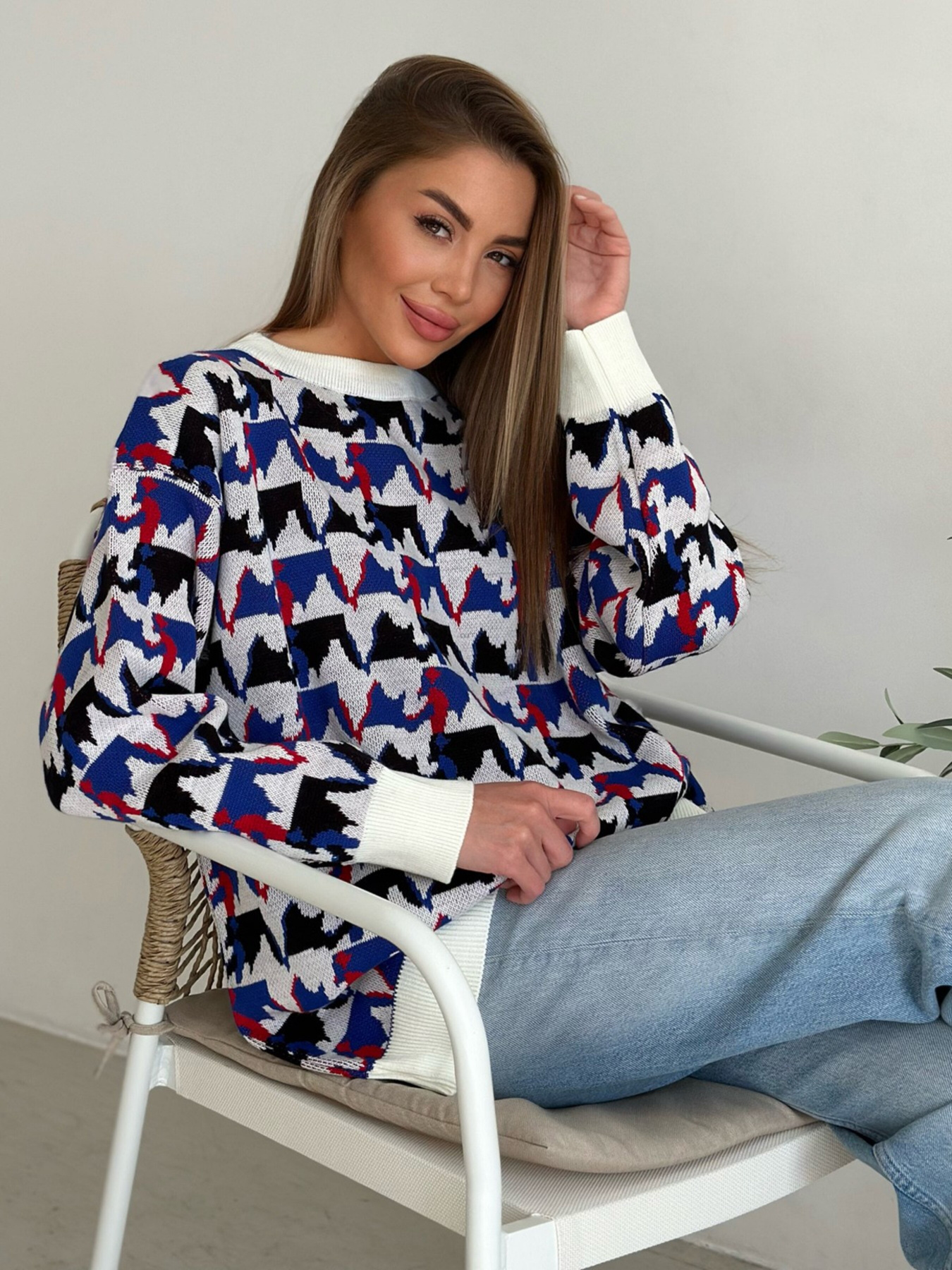 Джемпер ISSA Plus модель WN20-558_multicolor Джемпер ISSA Plus модель WN20-558_multicolor Фото