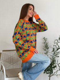 Джемпер ISSA Plus модель WN20-558_orange Фото