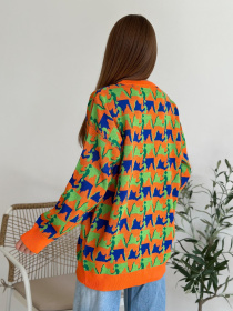 Джемпер ISSA Plus модель WN20-558_orange Фото