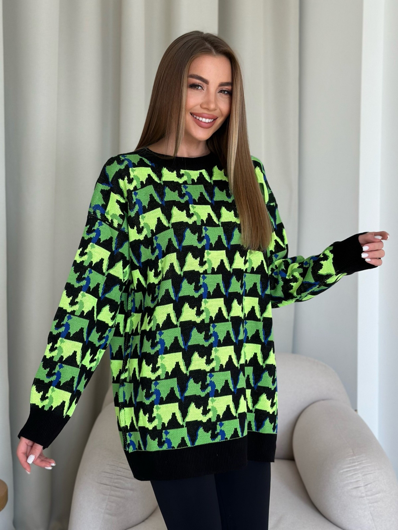 Джемпер ISSA Plus модель WN20-558_black Фото