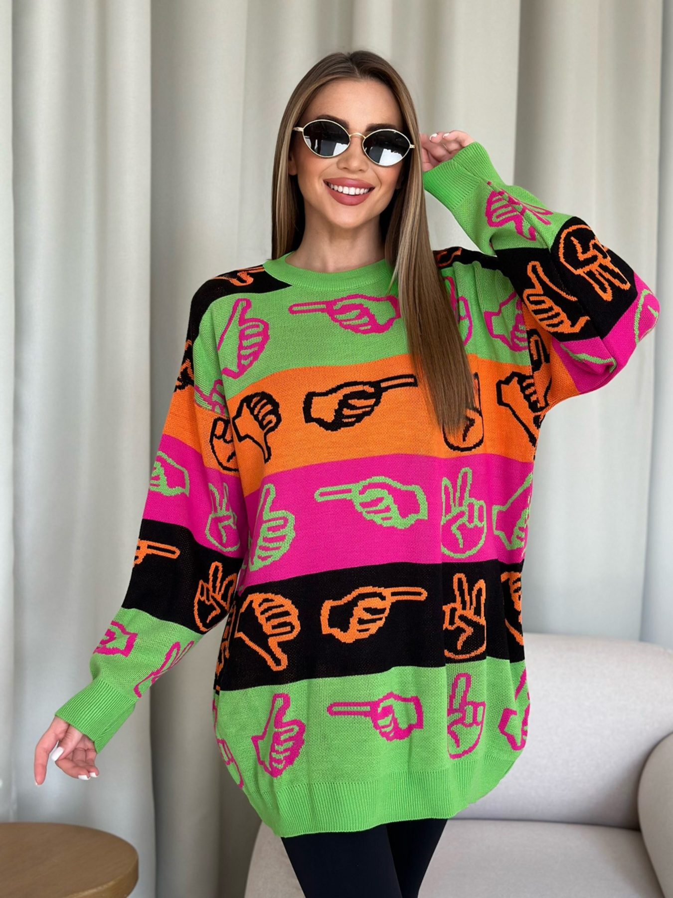 Джемпер ISSA Plus модель WN20-559_lightgreen Фото