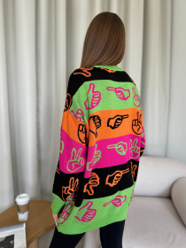 Джемпер ISSA Plus модель WN20-559_lightgreen Фото