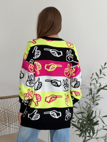 Джемпер ISSA Plus модель WN20-559_black Фото