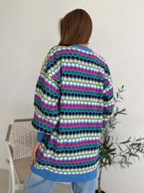 Джемпер ISSA Plus модель WN20-557_lightblue Фото