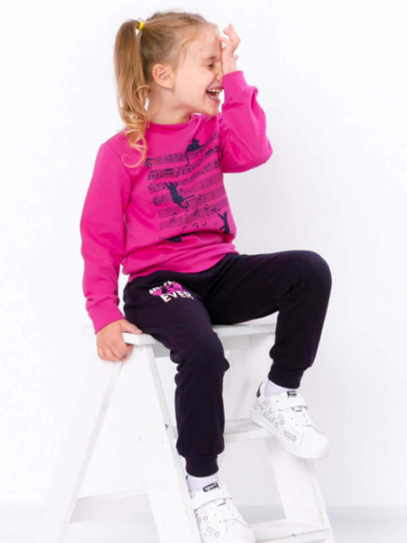 Спортивный костюм Носи своє модель 6063-023-33-7-svtlo-malinovij-chorn-sinj Фото