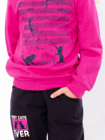 Спортивный костюм Носи своє модель 6063-023-33-7-svtlo-malinovij-chorn-sinj Фото