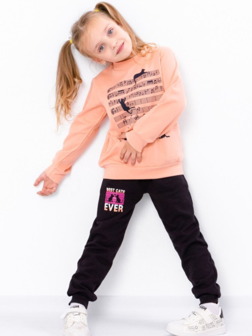 Спортивный костюм Носи своє модель 6063-023-33-7-persik-chorn-sinj Фото