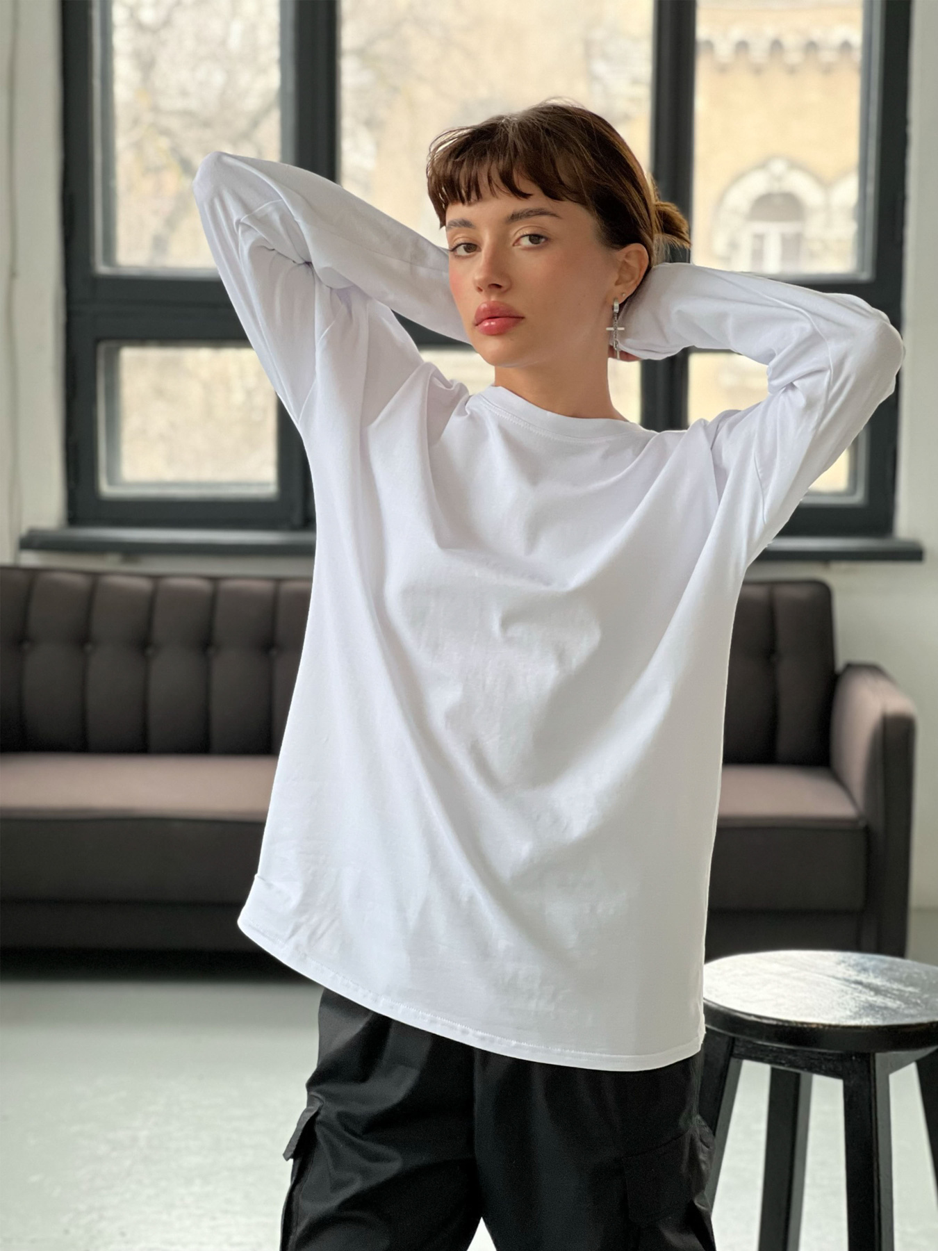 Лонгслив IJ модель ij-longsleave-white Фото