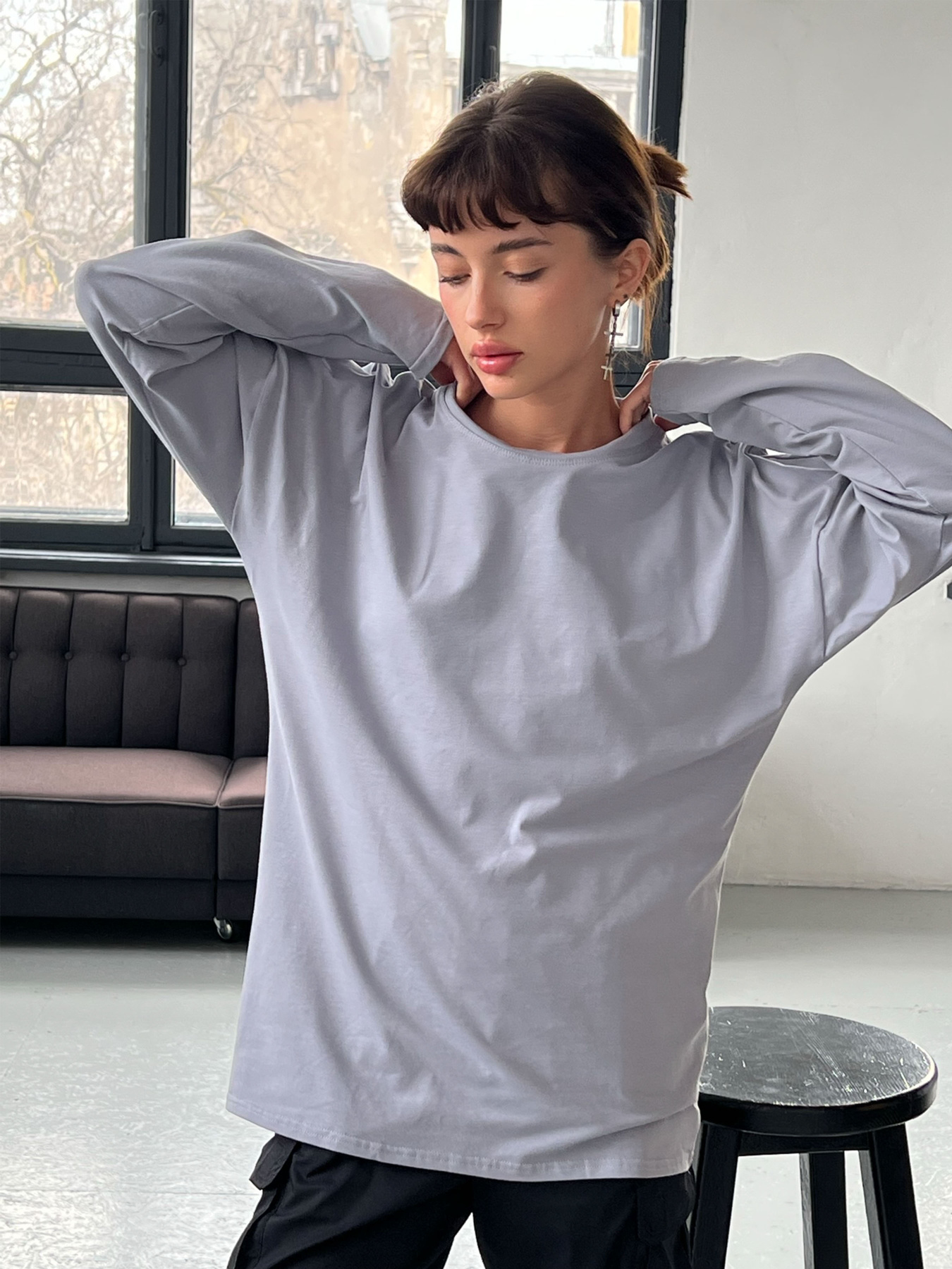 Лонгслів IJ модель ij-longsleave-grey Фото