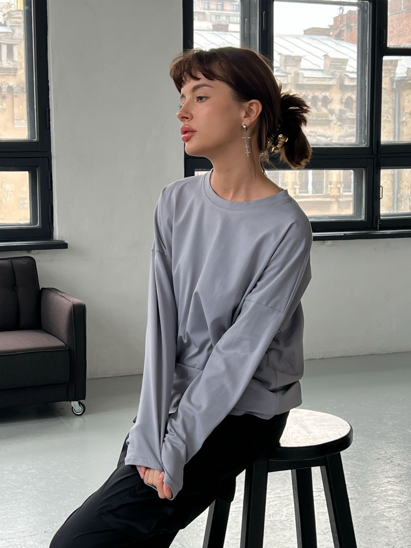 Лонгслив IJ модель ij-longsleave-grey Фото