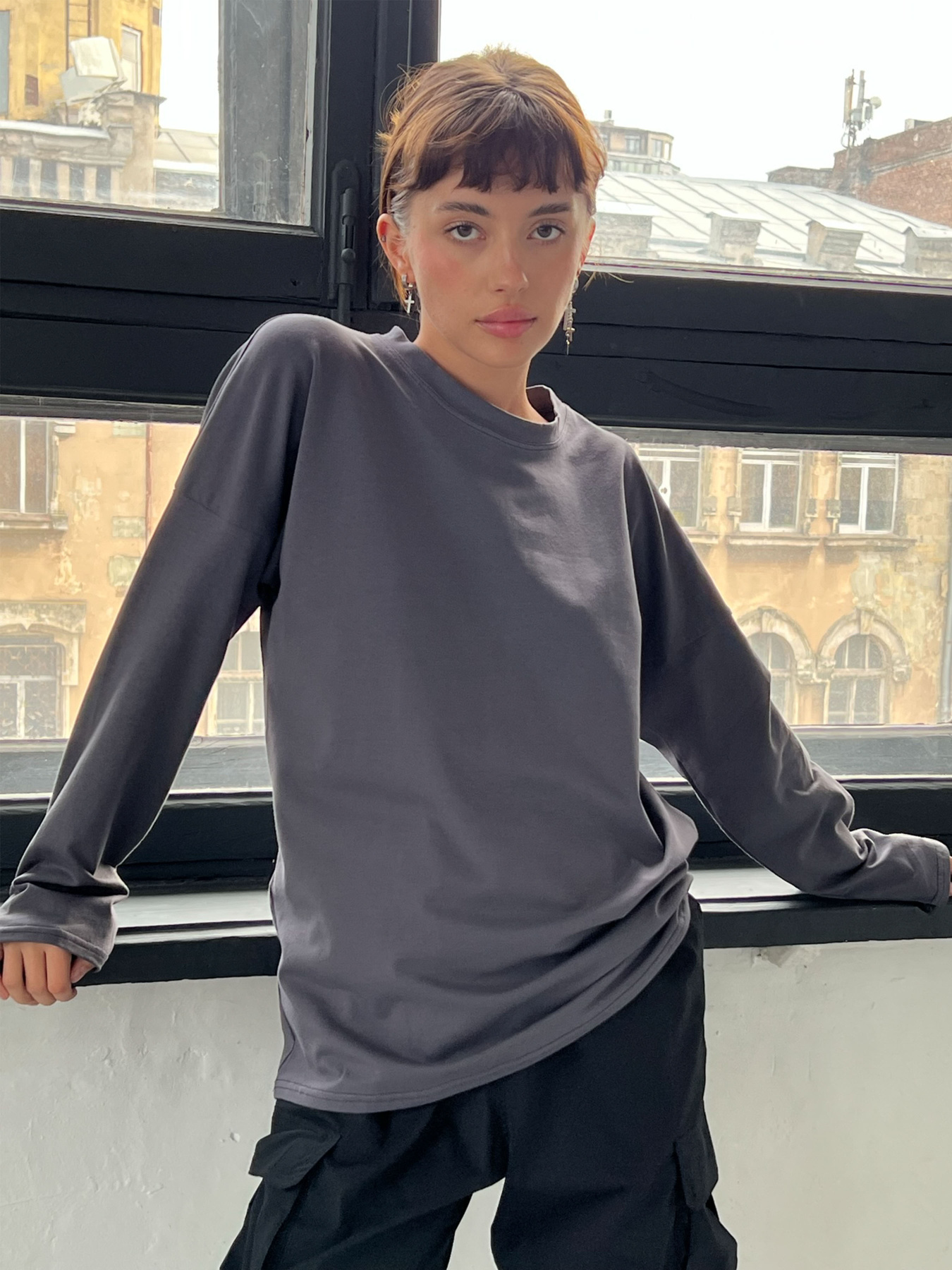 Лонгслив IJ модель ij-longsleave-grafit Фото