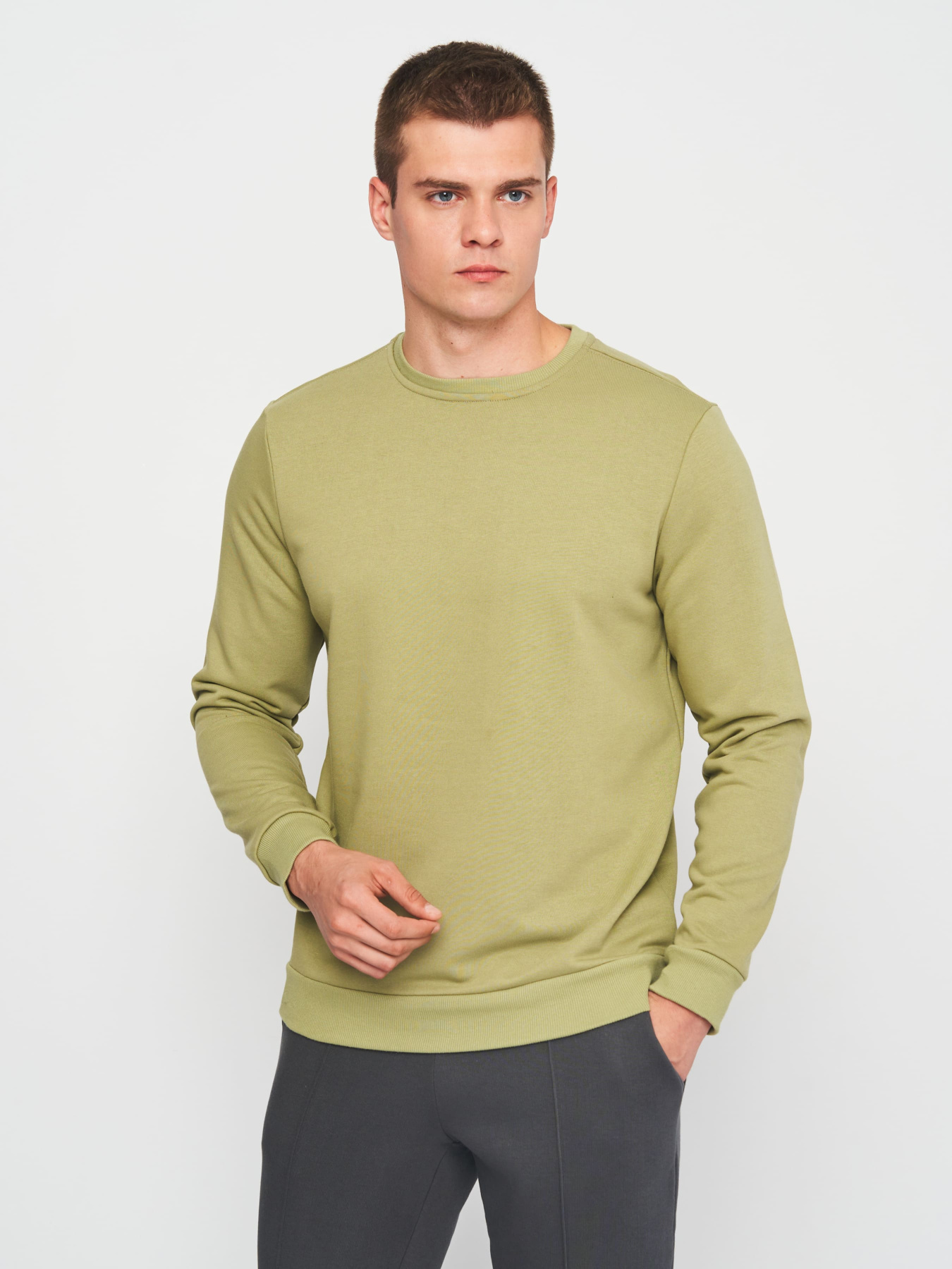 Свитшот Роза модель 210542_olive Свитшот Роза модель 210542_olive Фото