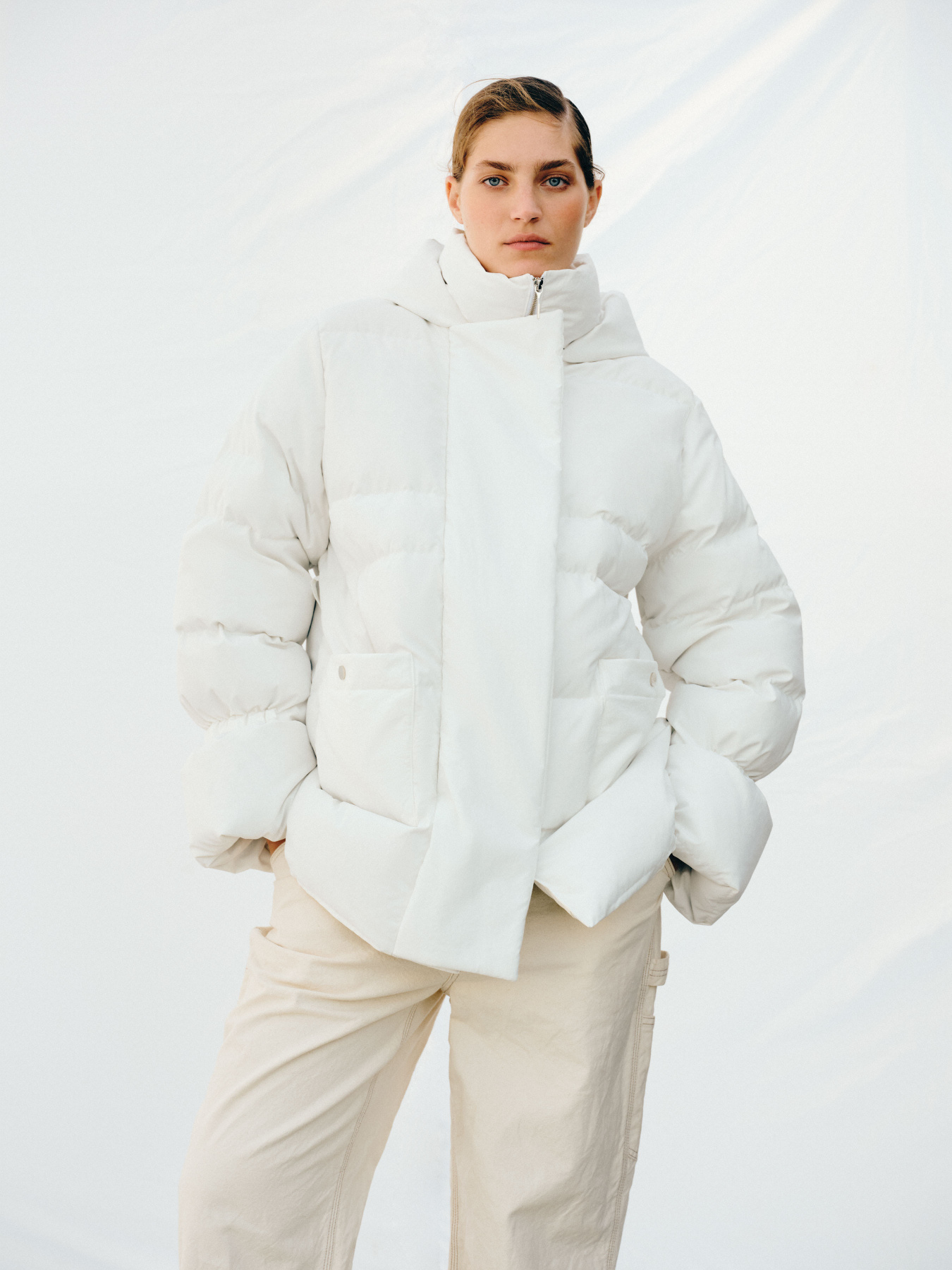 Пуховик MARCHI модель FW2324-23-WHITE Фото