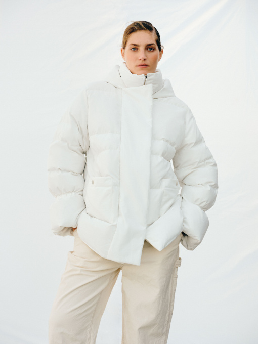 Пуховик MARCHI модель FW2324-23-WHITE Фото