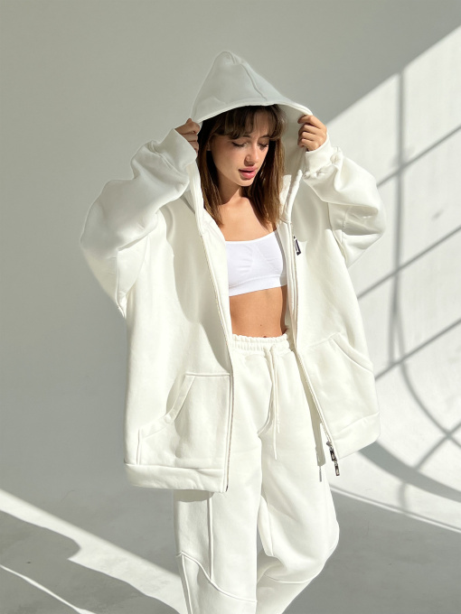 Кофта IJ модель ij-hoodie-zip-milk Фото